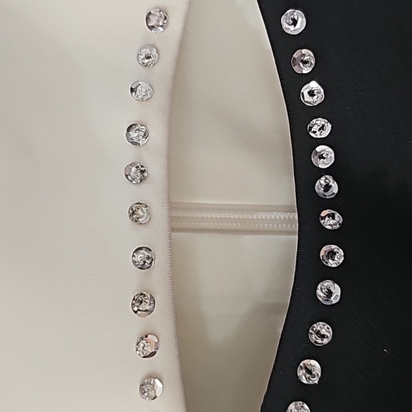 Vince Camuto Cutout Sequined Front Shealt Scuba dress Color block sz 2 n… - Picture 8 of 11